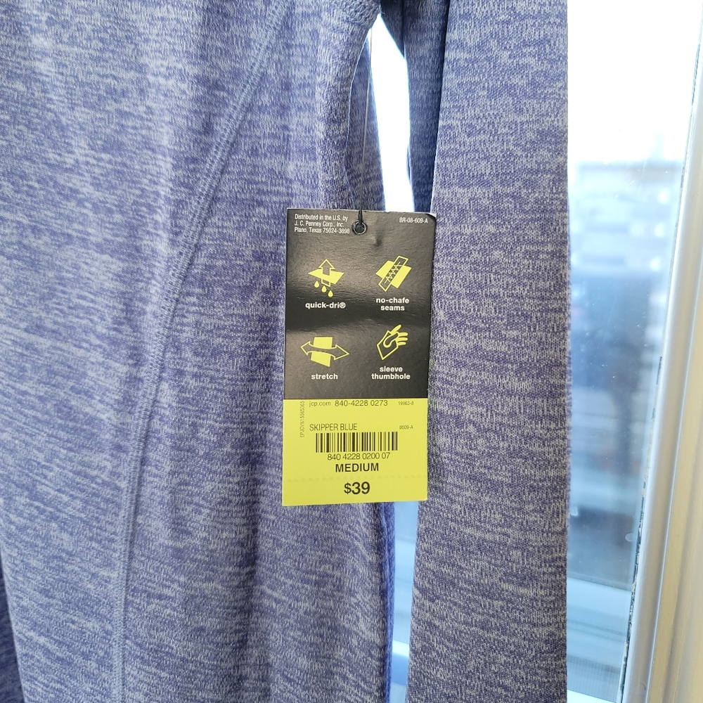 NWT Xersion skipper blue M slim fit, stretch, quick dri workout - Picture 10 of 11